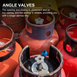 Angle shut-off valve wheel valve control handle