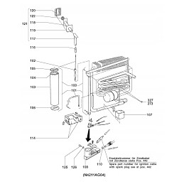 Chimney strainer for exhaust gas outlet of Dometic refrigerator grill