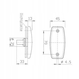 Side marker lamp, orange, light 97mm, SMLR 1006 AB