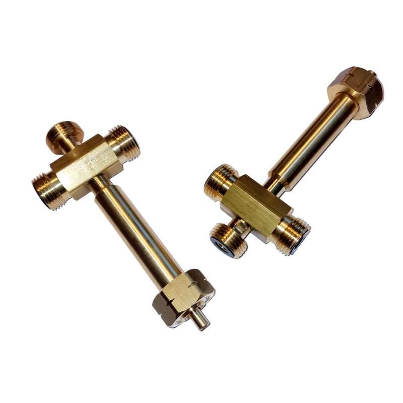 Gas cylinder connector 3x 21 8 l external 21 8 l internal distributor