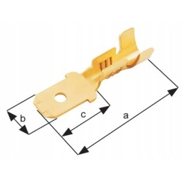 Male connector 6 3 a 2 5 pin type A section 1 2 5 19 8x6 35x8 2 100 pcs