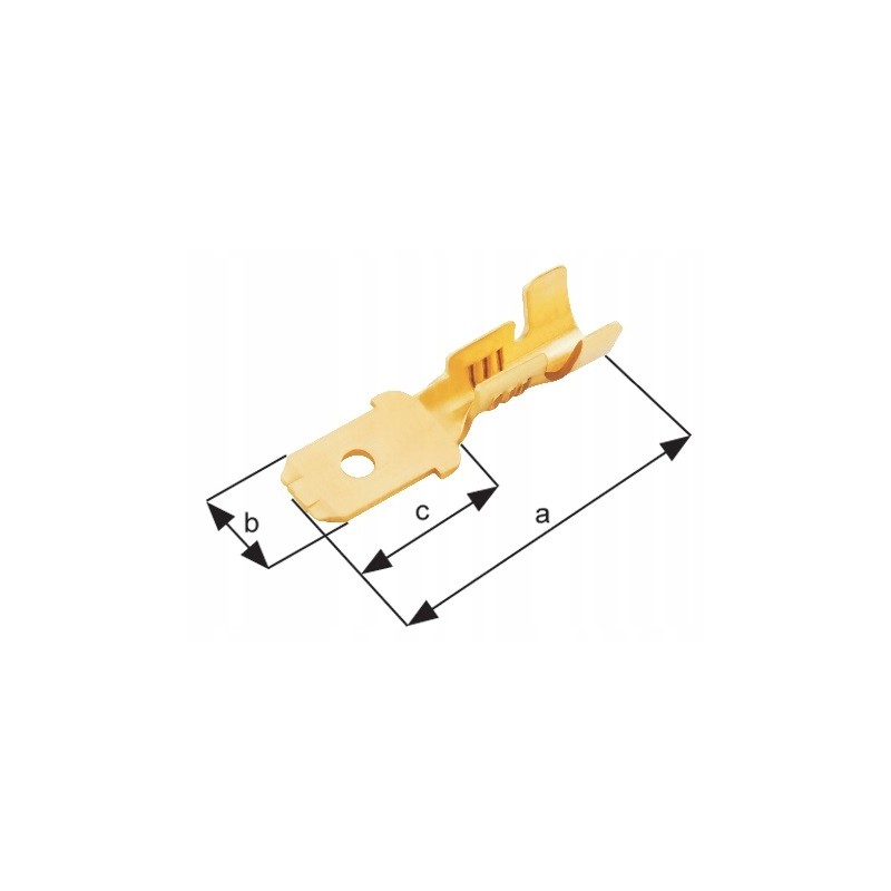 Male connector 6 3 a 2 5 pin type A section 1 2 5 19 8x6 35x8 2 100 pcs