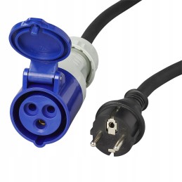 Adapter cable 150 cm 3 x 2 5 mm2 with plug with protective contact for CEE