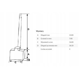 Toyota starter brushes set, 4y 5k engine