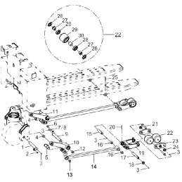 Rear fork roller forklift hc hangcha a15 cbd15 a2mc1