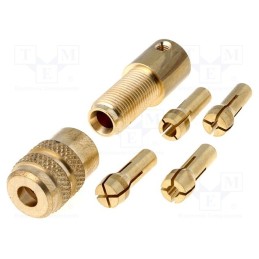 1 set x DONAU ELEKTRONIK - 1504 - Drill holder, 0.3÷3.2mm, for Donau drills, brass