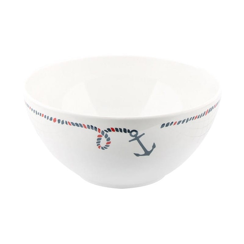 Set of 6 anchor bowls with a line for a yacht boat