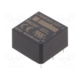 1 pcs x AIMTEC - AMEM5-5SY - Converter: AC/DC, 5W, 85÷264VAC, Usup: 120÷370VDC, Uout: 5VDC, 74%
