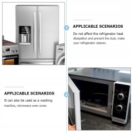 The top of the refrigerator bag covers the microwave