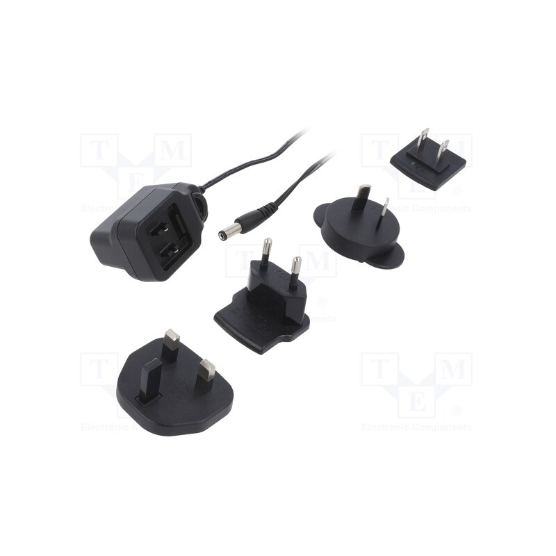 1 pcs x XP POWER - VER05US120-JA - Power supply: switched-mode, plug, 12VDC, 0.42A, 5W, Out: 5,5/2,1