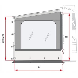 Side wall with side window in pro caravanstore xl fiamma