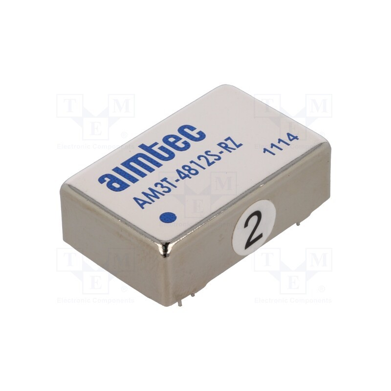 1 pcs x AIMTEC - AM3T-4812S-RZ - Converter: DC/DC, 3W, Uin: 36÷72V, Uout: 12VDC, Iout: 250mA, DIP24