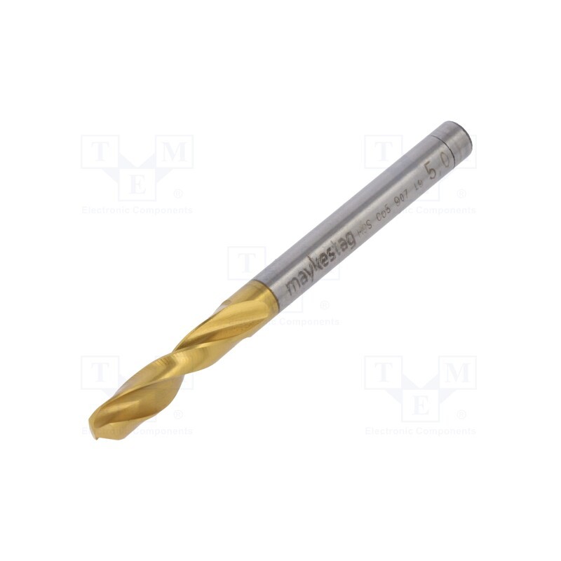 1 pcs x ALPEN-MAYKESTAG - 90700500100 - Drill bit, for metal, Ø: 5mm, L: 62mm, Working part len: 26mm