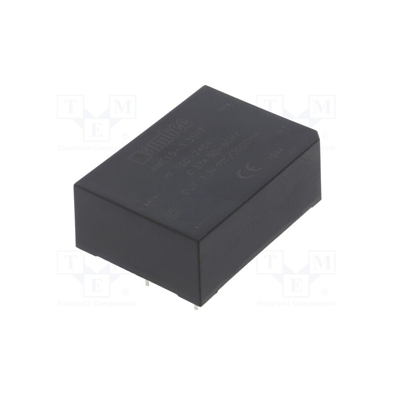 1 pcs x AIMTEC - AME15-3.3SVZ - Converter: AC/DC, 9.9W, 85÷264VAC, Usup: 100÷370VDC, Uout: 3.3VDC