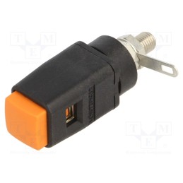 1 pcs x SCHu00dcTZINGER - SDK 503 / OR - Laboratory clamp, orange, 70VDC, 16A, screw, nickel, polyamide