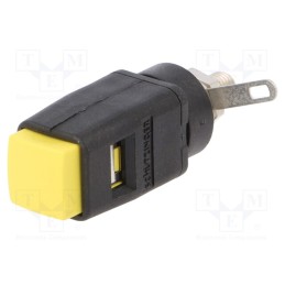 1 pcs x SCHu00dcTZINGER - SDK 503 / GE - Laboratory clamp, yellow, 70VDC, 16A, screw, nickel, polyamide
