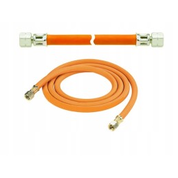 Gas hose 1 m with thread 1 4 lh x 1 4 lh gok
