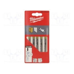 1 pcg x Milwaukee - 4932373080 - Hacksaw blade, wood,plastic, 75mm, 5pcs, Kind of holder: T