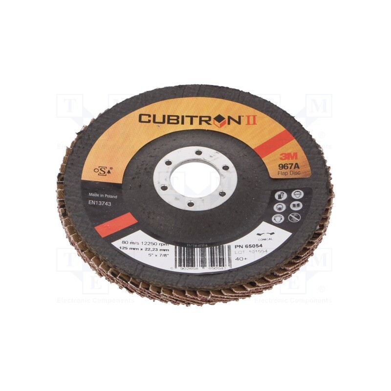 1 pcs x 3M - 7100011310 - Flap grinding wheels, Ø: 125mm, Øhole: 22.23mm, Granularity: 40
