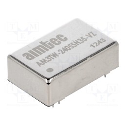 1 pcs x AIMTEC - AM3TW-2405SH35-VZ - Converter: DC/DC, 3W, Uin: 9÷36V, Uout: 5VDC, Iout: 600mA, DIP24
