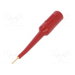 1 pcs x POMONA - 606701 - Probe tip, 3A, red, Socket size: 4mm, Plating: gold-plated, 70VDC