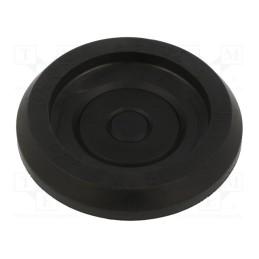 1 pcs x HT HI TECH POLYMERS - HSS-M60-TPE RAL9005 - Grommet, Ømount.hole: 60mm, elastomer thermoplastic TPE, black