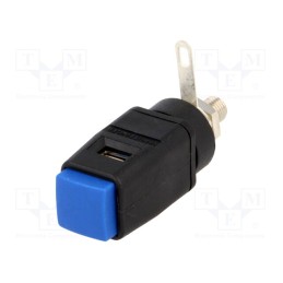 1 pcs x SCHu00dcTZINGER - SDK 503 / BL - Laboratory clamp, blue, 70VDC, 16A, screw, nickel, polyamide, 33VAC