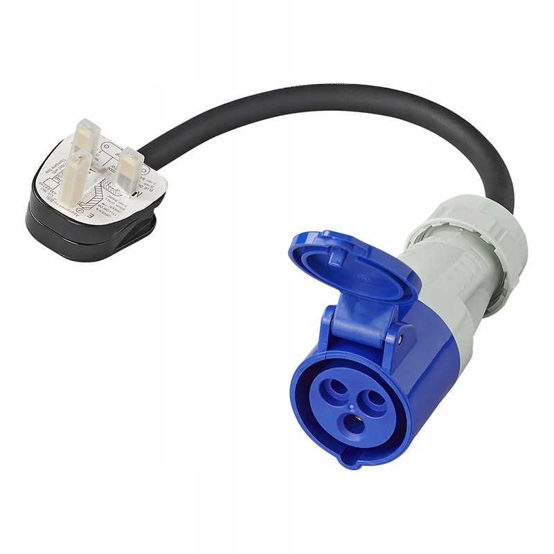 Adapter cee 16a 230v uk gb plug camping 40cm