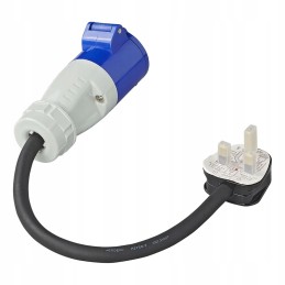 Adapter cee 16a 230v uk gb plug camping 40cm