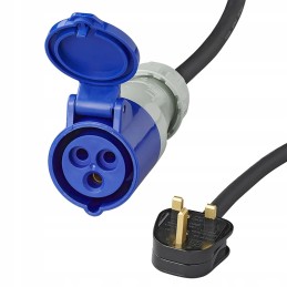 Adapter cee 16a 230v uk gb plug camping 40cm