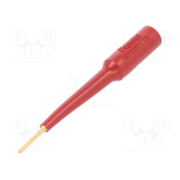 1 pcs x POMONA - 607431 - Probe tip, 3A, red, Socket size: 4mm, Plating: gold-plated, 70VDC