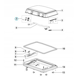 Hinge, Dometic midi window hinges, heki mounting