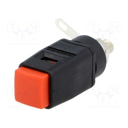 1 pcs x SCHu00dcTZINGER - SDK 503 / RT - Laboratory clamp, red, 70VDC, 16A, screw, nickel, polyamide, 33VAC