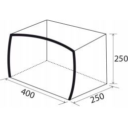 Inflatable vestibule awning for skia 400 aerocampin brunner camper