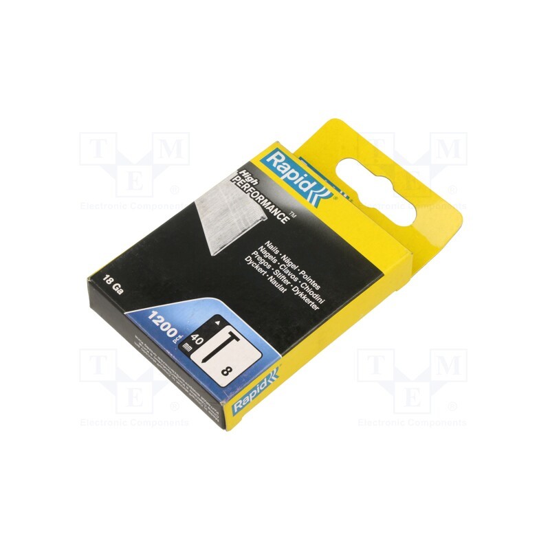 1 pcg x RAPID - 5000815 - Nails, Ø: 1.2mm, L: 40mm, galvanised steel, 1200pcs.