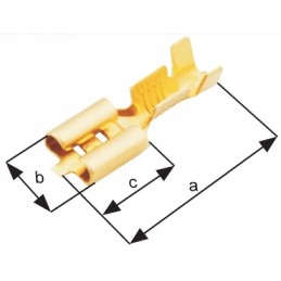 Female connector 6 3 f 2 5 sleeve 19 3x6 3x7 7 mm cross-section 1 2 5 100 pieces