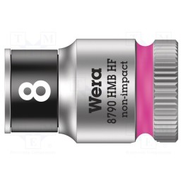 1 pcs x WERA - 5003742001 - Socket, 6-angles,socket spanner, HEX 8mm, 3/8', 29mm, Zyklop