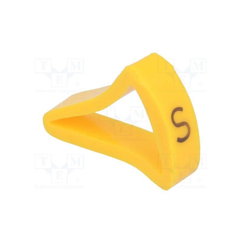 1 pcg x KURANT - MZ-4/S -AS - Markers, Marking: S, 10÷16mm, H: 21mm, A: 15mm, -30÷100°C, leaded