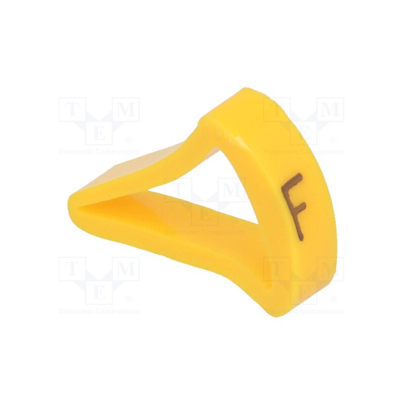 1 pcg x KURANT - MZ-4/F -AS - Markers, Marking: F, 10÷16mm, H: 21mm, A: 15mm, -30÷100°C, leaded