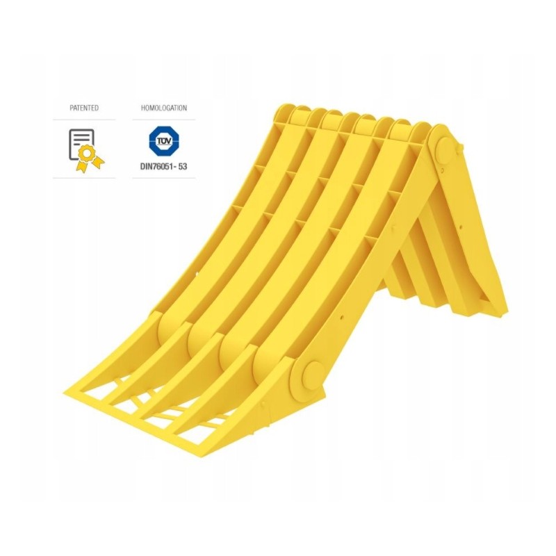 Large wheel chock, foldable with insert 463x198x228