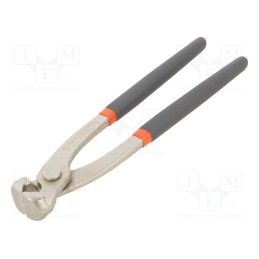 1 pcs x PG TOOLS - PGT489 - Concreters nippers, end,cutting, anti-slip handles,satin, 220mm