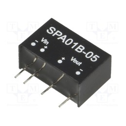 1 pcs x MEAN WELL - SPA01B-05 - Converter: DC/DC, 1W, Uin: 18÷36V, Uout: 5VDC, Iout: 20÷200mA, SIP6