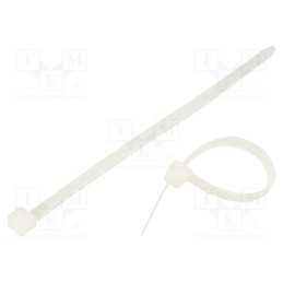 1 pcg x QOLTEC - 52244 - Cable tie, L: 100mm, W: 3.6mm, polyamide, natural, 100pcs, UL94V-2