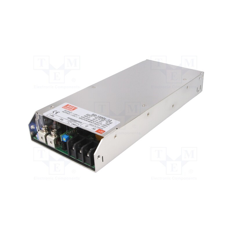 1 pcs x MEAN WELL - SD-1000L-12 - Converter: DC/DC, 720W, Uin: 19÷72V, Uout: 12VDC, Iout: 60A, SD, OUT: 1