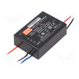 1 pcs x MEAN WELL - LDH-45B-500WDA - Converter: DC/DC, 43W, Uin: 18÷32V, Uout: 36÷86VDC, Iin: 2.1A, cables