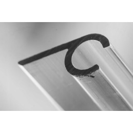 Aluminum awning vestibule strip, 7mm kedra profile