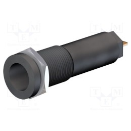 1 pcs x STu00c4UBLI - 66.9427-21 - Socket, 4mm banana, 10A, 1kV, Cutout: Ø12.2mm, black, gold-plated