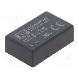1 pcs x XP POWER - JTE0324S3V3 - Converter: DC/DC, 3W, Uin: 9÷36V, Uout: 3.3VDC, Iout: 900mA, DIP24