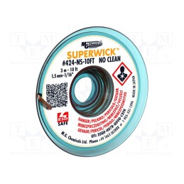 1 pcs x MG CHEMICALS - 424-NS-10FT - Tape: desoldering, halide-free,rosin,No Clean,ROL0, W: 1.5mm