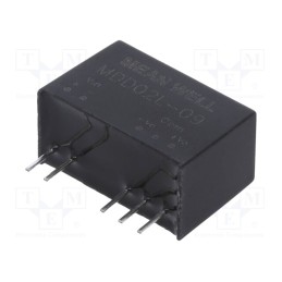 1 pcs x MEAN WELL - MDD02L-09 - Converter: DC/DC, 2W, Uin: 4.5÷5.5V, Uout: 9VDC, Uout2: -9VDC, SIP7